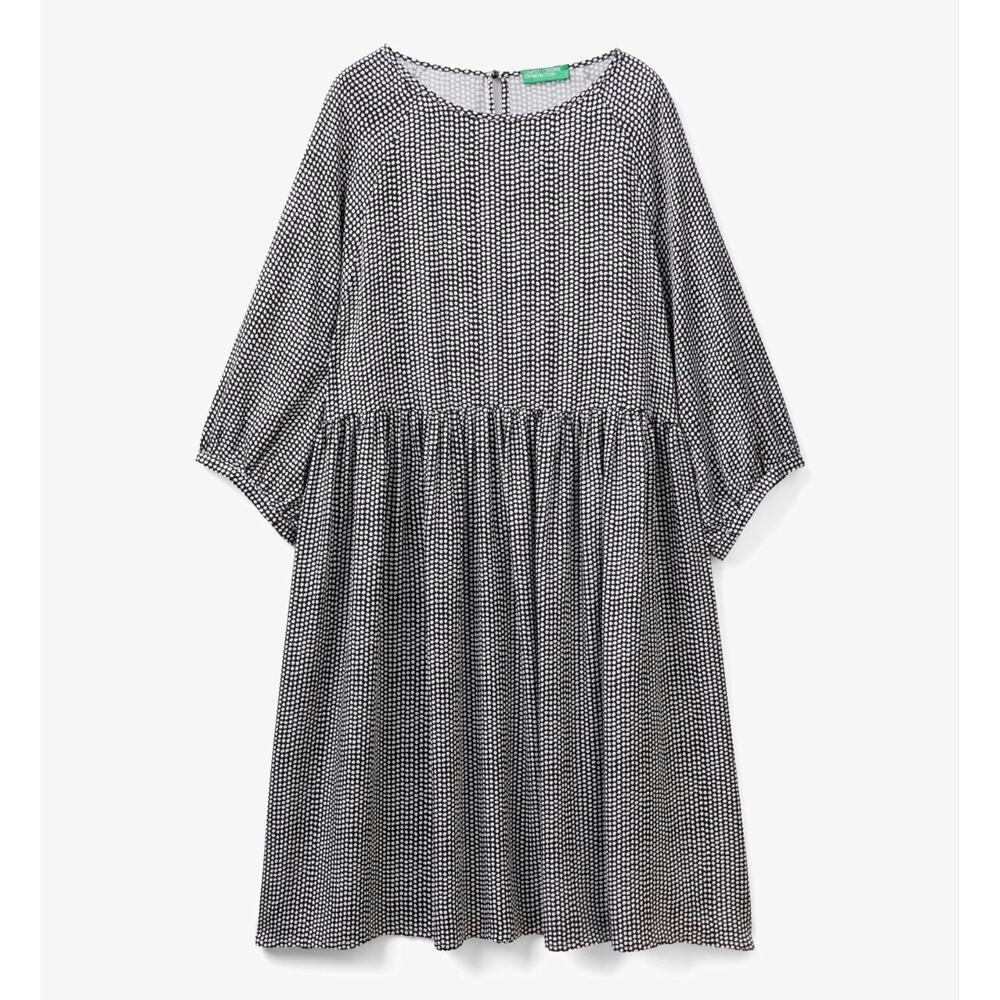 United Colors of Benetton Oversized Lagenlook Cottagecore Smock Dress- Size M - Picture 2 of 7